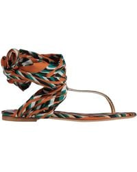 Missoni - Thong Sandal Textile Fibers, Leather - Lyst