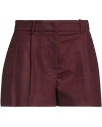 Pinko - Burgundy Shorts & Bermuda Shorts Polyester, Acrylic, Wool, Viscose, Elastane - Lyst