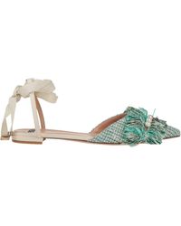 Elisabetta Franchi - Light Ballet Flats Textile Fibers, Leather - Lyst