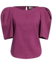 Isabel Marant - Mauve Top Hemp, Viscose, Elastane - Lyst