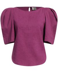 Isabel Marant - Mauve Top Hemp, Viscose, Elastane - Lyst