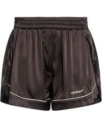 Off-White c/o Virgil Abloh - Dark Shorts & Bermuda Shorts Acetate, Silk - Lyst
