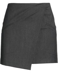 Herskind - Charcoal Mini Skirt Polyester, Virgin Wool, Viscose, Elastane - Lyst