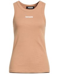 Barrow - Camel Tank Top Cotton, Elastane - Lyst