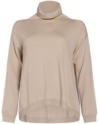 Aragona - Taupe Turtleneck Merino Wool - Lyst