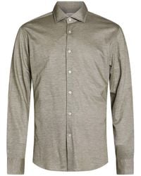 Xacus - Khaki Shirt Cotton, Lyocell - Lyst