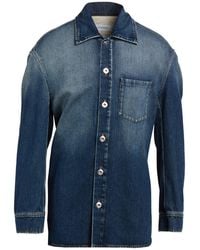 Lanvin - Denim Shirt Cotton, Calfskin - Lyst