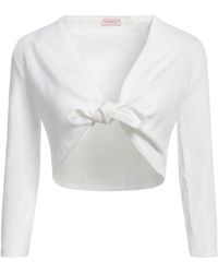 Rossopuro - Wrap Cardigans Cotton, Polyester - Lyst