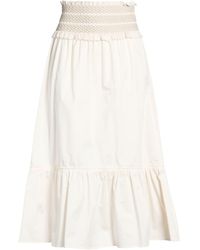 Agnona - Midi Skirt Cotton, Elastane - Lyst