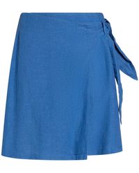 120% Lino - Slate Mini Skirt Linen - Lyst