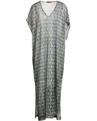 MVP WARDROBE - Slate Maxi Dress Polyester, Metallic Fiber - Lyst