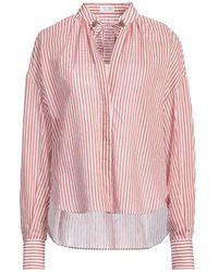 Brunello Cucinelli - Tie Neck Silk-Blend Blouse - Lyst