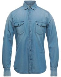 Hand Picked - Denim Shirt - Lyst