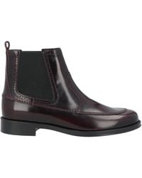Tod's - Plum Ankle Boots Soft Leather - Lyst
