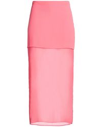 SIMONA CORSELLINI - Maxi Skirt Acetate, Silk - Lyst