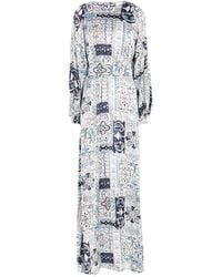 Eleventy - Maxi Dress Silk - Lyst