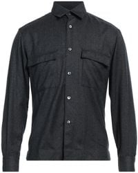 Xacus - Charcoal Shirt Virgin Wool - Lyst