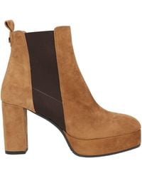 Albano - Camel Ankle Boots Leather - Lyst