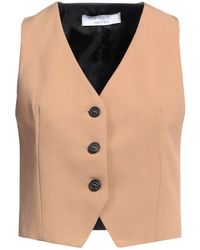 Kaos - Camel Tailored Vest Polyester, Viscose, Elastane - Lyst