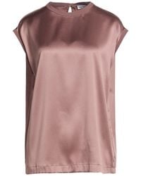 Brunello Cucinelli - Top Silk, Elastane, Brass - Lyst