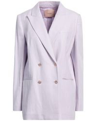 Twinset - Lilac Blazer Cotton, Linen - Lyst
