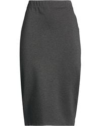 Haveone - Charcoal Midi Skirt Viscose, Polyamide, Elastic Fibres - Lyst