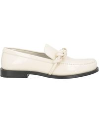Jil Sander - Cream Loafers Leather - Lyst