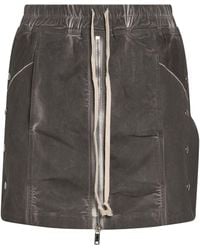 Rick Owens - Mini Skirt Cotton, Polyester, Rubber - Lyst