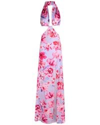 Pinko - Lilac Maxi Dress Polyester - Lyst