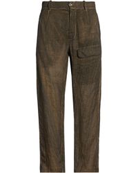 Masnada - Khaki Pants Ramie - Lyst