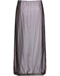 MSGM - Maxi Skirt Cotton, Elastane - Lyst