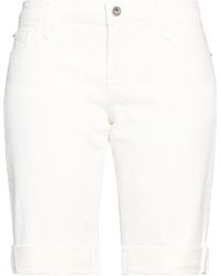 Woolrich - Ivory Denim Shorts Cotton, Elastane - Lyst