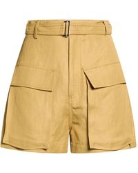 Tela - Mustard Shorts & Bermuda Shorts Viscose, Linen - Lyst