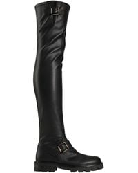 Jimmy Choo - Biker Ii Faux-leather Over-the-knee Boots - Lyst