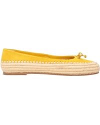 Paloma Barceló - Ballet Flats Kidskin, Natural Raffia - Lyst