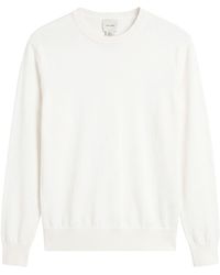 Calvin Klein - Cream Sweater Cotton - Lyst