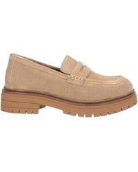 Emanuélle Vee - Sand Loafers Leather - Lyst