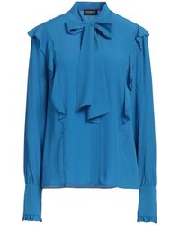 Dondup - Crepe Bow-Accented Silk-Blend Shirt - Lyst