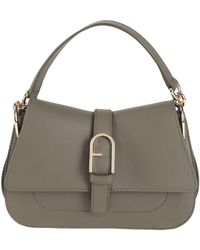 Furla - Flow Mini Top Handle -- Military Handbag Calfskin - Lyst