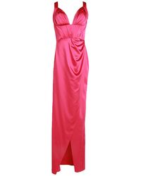 Forever Unique - Fuchsia Maxi Dress Polyester, Lycra - Lyst
