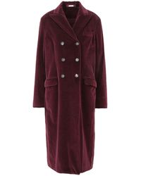 Massimo Alba Coat - Purple