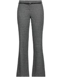 Maje - Belted Checked Twill Flared Pants - Lyst