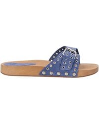 Isabel Marant - Pantoletten Jaso Aus Veloursleder - Lyst
