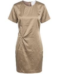 8pm - Conscious Khaki Mini Dress Cotton, Polyester, Elastane - Lyst