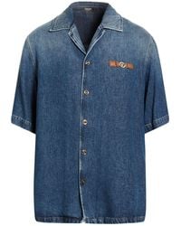 Versace - Denim Shirt Lyocell - Lyst
