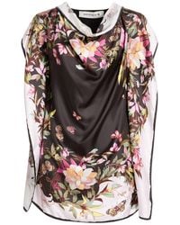 Shirtaporter - Top Silk, Cotton, Elastane - Lyst