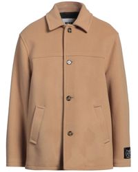 MSGM - Camel Coat Virgin Wool, Polyamide - Lyst