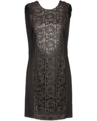 Pinko - Dark Mini Dress Cotton, Polyamide, Elastane, Viscose - Lyst