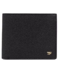 Herren Accessoires Portemonnaies und Kartenetuis Tom Ford Lederbrieftasche Mit Logo in Weiß für Herren 