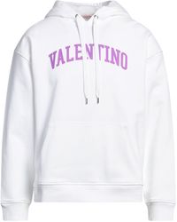 Valentino Garavani - Logo-Print Drawstring Hoodie - Lyst